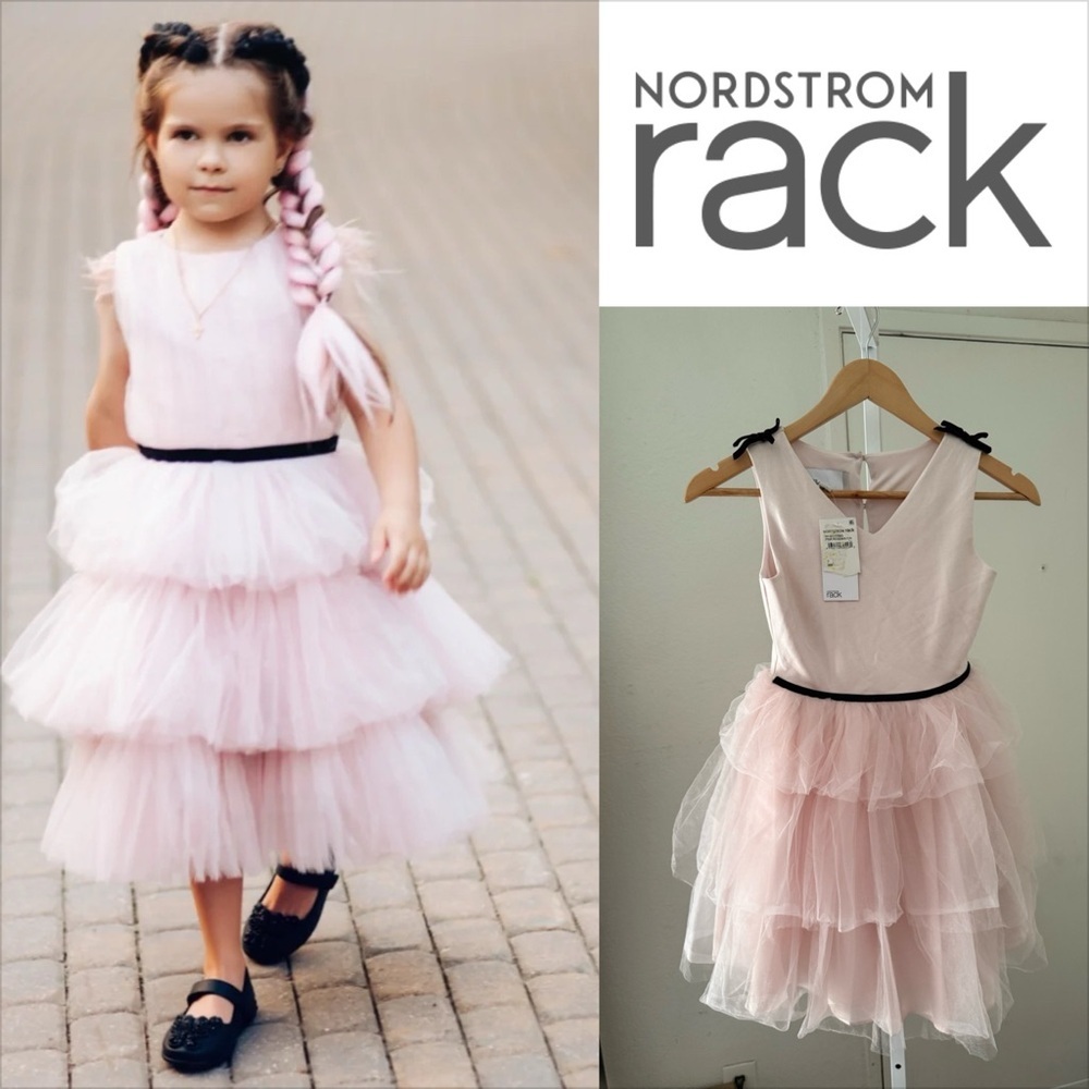 Nordstrom Rack Pink Tulle Layered Dress. Size 10